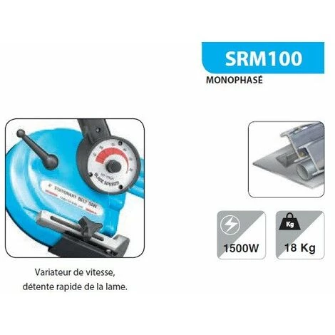 Leman - Scie à Ruban Métal Manuelle 1800W Lame 1140mm 100mm - SRM100 4 Leman - Scie à Ruban Métal Manuelle 1800W Lame 1140mm 100mm - SRM100 – Image 2