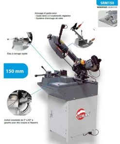 Leman - Scie à Ruban Métal Manuelle Diamètre 150mm Lame 1735mm 550W - SRM150 8 Leman - Scie à Ruban Métal Manuelle Diamètre 150mm Lame 1735mm 550W - SRM150 -LEMAN Soldes Boutique 3666381 3