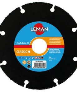 LEMAN Disque à Tronçonner HM Carbure D. 125 X 1,0 X 22,23 Mm - Bois, Bois Clouté, Plâtre