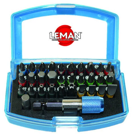 LEMAN Coffret 32 Pièces Embouts De Vissage 3 LEMAN Coffret 32 Pièces Embouts De Vissage