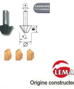 LEMAN Fraise à Chanfreiner Carbure 45° Queue 8 Mm