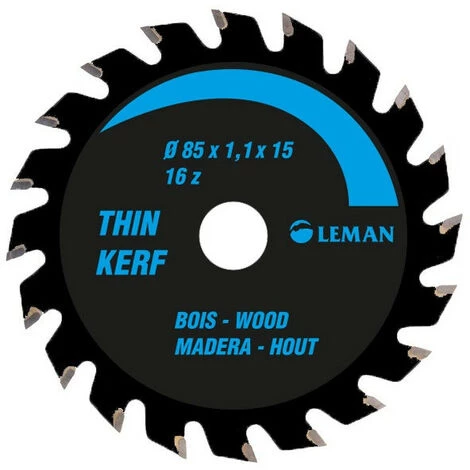 Leman - Lame De Scie Circulaire Portative Fine 85x15mm 16 Dents 3 Leman - Lame De Scie Circulaire Portative Fine 85x15mm 16 Dents
