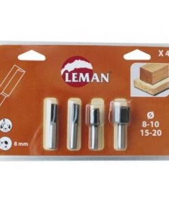 Leman : Box 4 Fraises Carbure à Rainer 8 / 10 / 15 Et 20 Mm