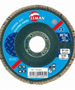 Leman - Lot De 10 Disques à Lamelles Bombées Corindon D.125x22,23mm Grain 40