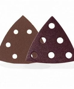 Leman - 50 Feuilles Abrasives Delta Triangle 6 Trous 95x95x95mm Grain 180