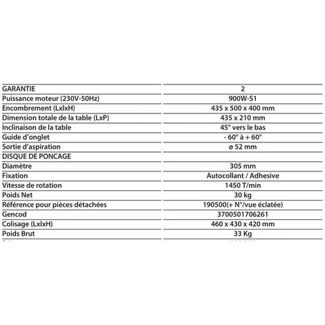 Leman - Ponceuse à Disque 305mm 900W Monophasé - PON306 5 Leman - Ponceuse à Disque 305mm 900W Monophasé - PON306 – Image 3