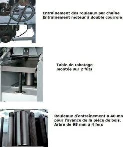 Leman - Dégauchisseuse Raboteuse L:310mm 2200W - RAD310 7 Leman - Dégauchisseuse Raboteuse L:310mm 2200W - RAD310 -LEMAN Soldes Boutique 85220 3
