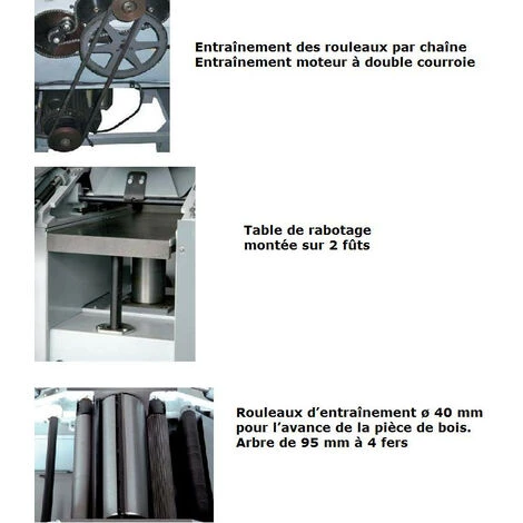 Leman - Dégauchisseuse Raboteuse L:310mm 2200W - RAD310 5 Leman - Dégauchisseuse Raboteuse L:310mm 2200W - RAD310 – Image 3
