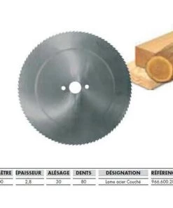Leman - Lame Acier 600x2.8x30 80 Denture Couchee