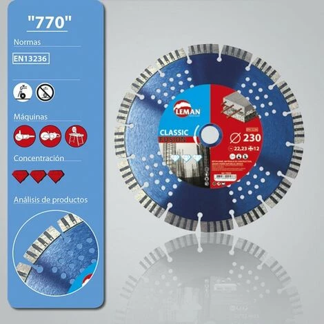 Leman - Disque Diamant Segments Béton Armé 230x22,23 Ht 12 5 Leman - Disque Diamant Segments Béton Armé 230x22,23 Ht 12 – Image 3