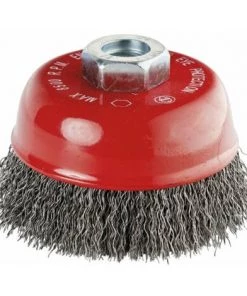 LEMAN Brosse Conique Acier Ondulé 80 Mm