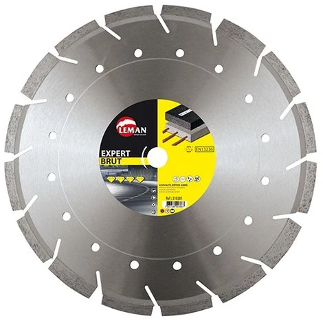 LEMAN Disque Diamant Segmenté Mixte D. 300 X Al. 25,4/22,23 X Ht. 10 X ép. 3,2 Mm. Asphalte, Béton Armé, Acier - 310305 - LEM 3 LEMAN Disque Diamant Segmenté Mixte D. 300 X Al. 25,4/22,23 X Ht. 10 X ép. 3,2 Mm. Asphalte, Béton Armé, Acier - 310305 - LEM