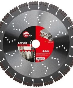 Disque Diamant Segmenté Mixte D. 300 X Al. 20 X Ht. 13 X ép. 3 Mm. Béton Armé, Brique, Granit Etc - 740301 - LEMAN