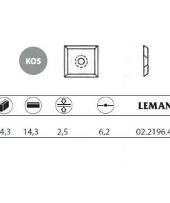 Leman - 10 Plaquettes D'araseur 14,3x14,3x2,5 Mm 4 Coupes