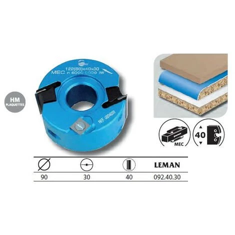 Leman - Porte-outils à Profiler / Feuillurer Diam. 90mm Al. 30 Ht. 40mm - 092.40.30 3 Leman - Porte-outils à Profiler / Feuillurer Diam. 90mm Al. 30 Ht. 40mm - 092.40.30