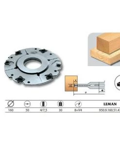 Leman - Porte-outils à Rainer Extensible 160x50x4/7,5 Z8+V4 - 950.9.160.51.47