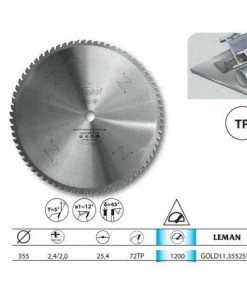 Leman - Lame Carbure Micro-Grain 355x25,4x72z Tp / Metaux