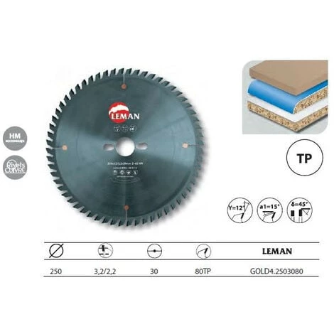 Leman - Lame Hm Micro-Grain Mise à Format 250x30x80z Tp / Bois Stratifes 3 Leman - Lame Hm Micro-Grain Mise à Format 250x30x80z Tp / Bois Stratifes
