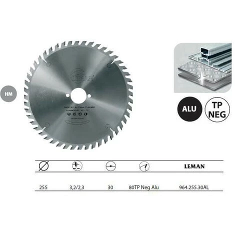 Leman - Lame Carbure / Portative D.255x30x80z Tp / Alu 3 Leman - Lame Carbure / Portative D.255x30x80z Tp / Alu