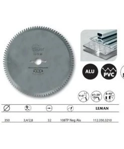 Leman - Lame Carbure 350x32x108z Neg. Tp / Metaux Non-Ferreux