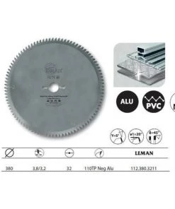 Leman - Lame Carbure 380x32x110z Neg. Tp / Metaux Non-Ferreux