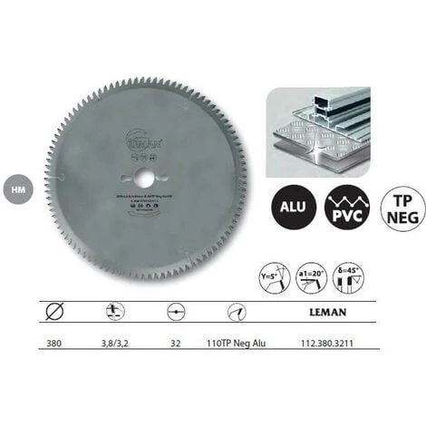 Leman - Lame Carbure 380x32x110z Neg. Tp / Metaux Non-Ferreux 3 Leman - Lame Carbure 380x32x110z Neg. Tp / Metaux Non-Ferreux