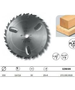 Leman - Lame Carbure 350x30x20z Plates+Ar +4r /Bois