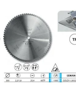Leman - Lame Carbure Micro-Grain 305x25,4x60z Tp / Metaux