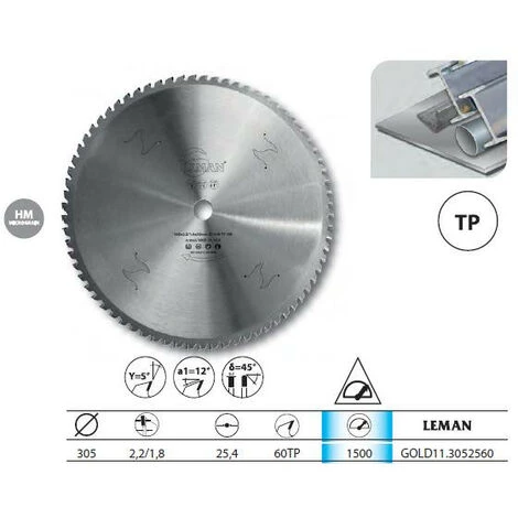 Leman - Lame Carbure Micro-Grain 305x25,4x60z Tp / Metaux 3 Leman - Lame Carbure Micro-Grain 305x25,4x60z Tp / Metaux