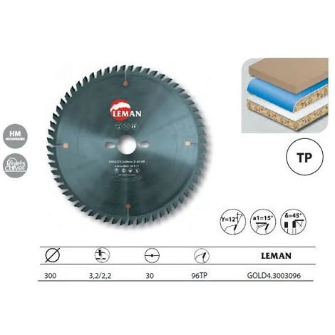 Leman - Lame Hm Micro-Grain Mise à Format 300x30x96z Tp Bois Stratifes 3 Leman - Lame Hm Micro-Grain Mise à Format 300x30x96z Tp Bois Stratifes