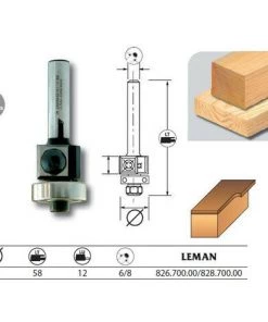 Leman - Mèche D'affleureuse 2 Plaquettes Diam. 19 Q.6 + Guide - 826.700.00