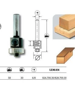 Leman - Mèche D'affleureuse 2 Plaquettes Diam. 19 L.u 30 Q.8 + Guide - 828.700.30