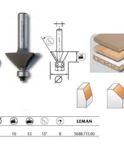 Leman - Mèche à Chanfreiner 15° Long. 53 Diam. 19 Q.8 + Guide - 5688.715.00