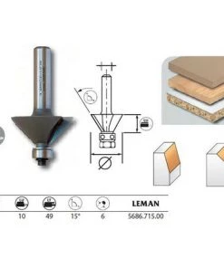 Leman - Mèche à Chanfreiner 15° Long. 49 Diam. 19 Q.6 + Guide - 5686.715.00