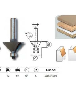 Leman - Mèche à Chanfreiner 45° Long. 60 Diam. 30 Q.6 + Guide - 5686.745.00