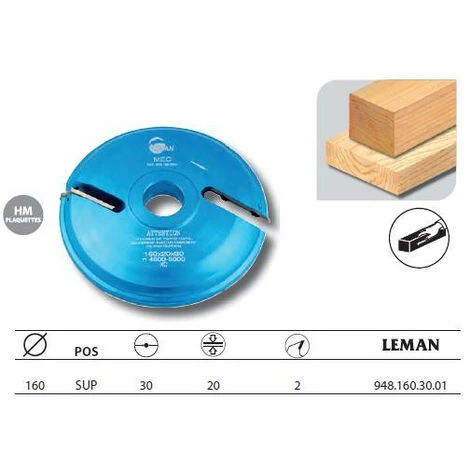 Leman - Porte-outils Plate-bande Sup Diam.160 Al.30 Ep.20 Z2 - 948.160.30.01 3 Leman - Porte-outils Plate-bande Sup Diam.160 Al.30 Ep.20 Z2 - 948.160.30.01
